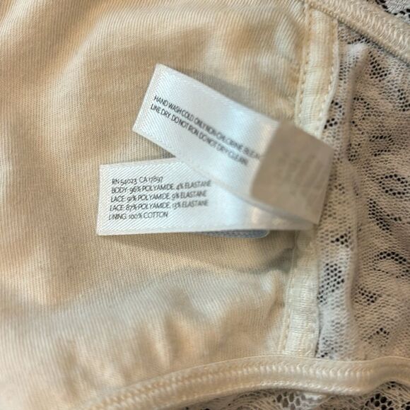 Love by Gap Lace Lined Cream Bralette Medium - Picture 6 of 6